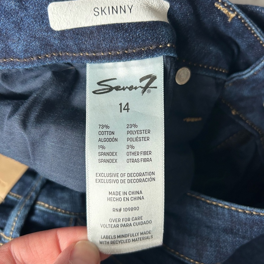 Seven7 Blue Skinny Ankle Jeans - Picture 6 of 8